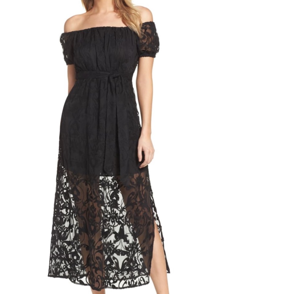 Bardot Gracie Off the Shoulder Maxi Dress